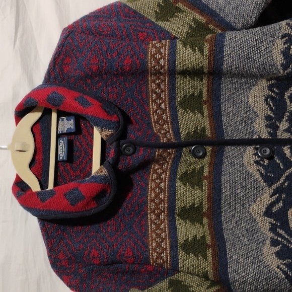 SALE! Sonoma Wool Blend House & Snow Top Mountain Scene Sweater Jacket (X-64) - Picture 2 of 12